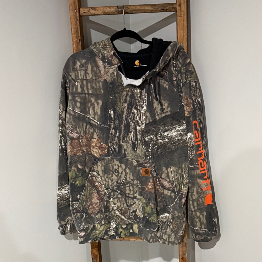 Carhartt Kids Camouflage Jacket with Orange Logo